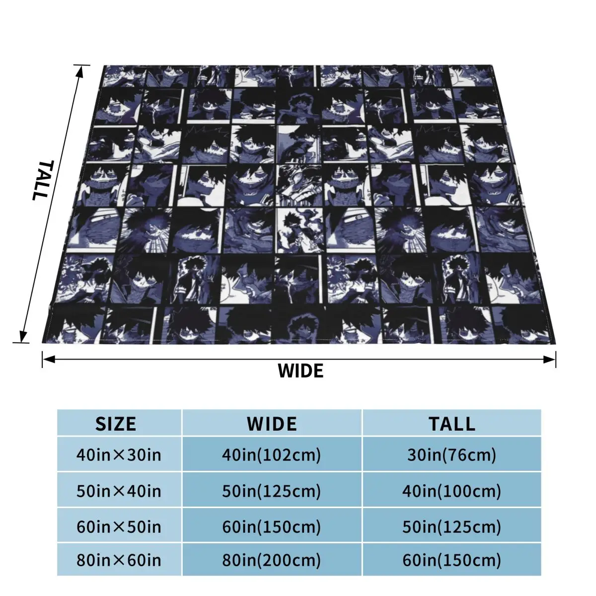 Одеяла с коллажем My Hero моя Академия Dabi флисовые весенние/осенние дышащие супер