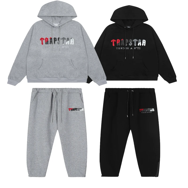 

Top Version 1:1 Villi Embroidery Trapstar Hoodie Men Women EU Size 100% Cotton Trapstar Sweatshirt Fashion Autumn Winter