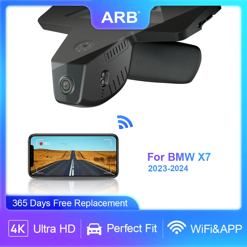 

Dash Cam for BMW X7 G07 (1st Gen) Facelift 2023 2024, ARB 4K OEM Style Car DVR Video Recorder WIFI Connection APP Control