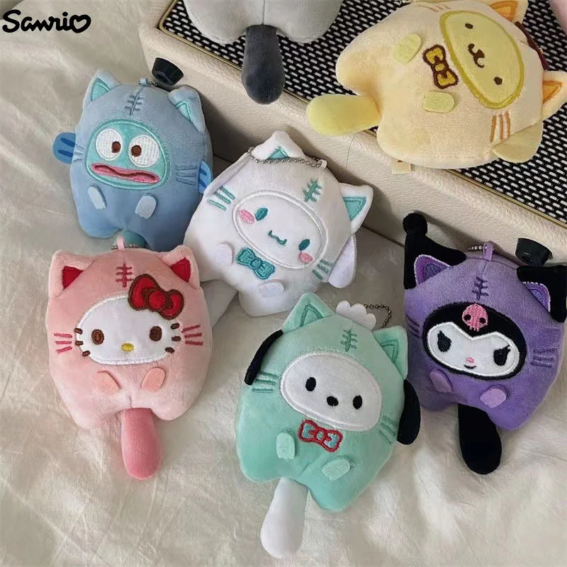 

Sanrio My Melody 10Cm Plush Keychain Kawaii Anime Cartoon Cinnamoroll Car Keyring Women Bag Pendant Accessories Kid Toy Gift