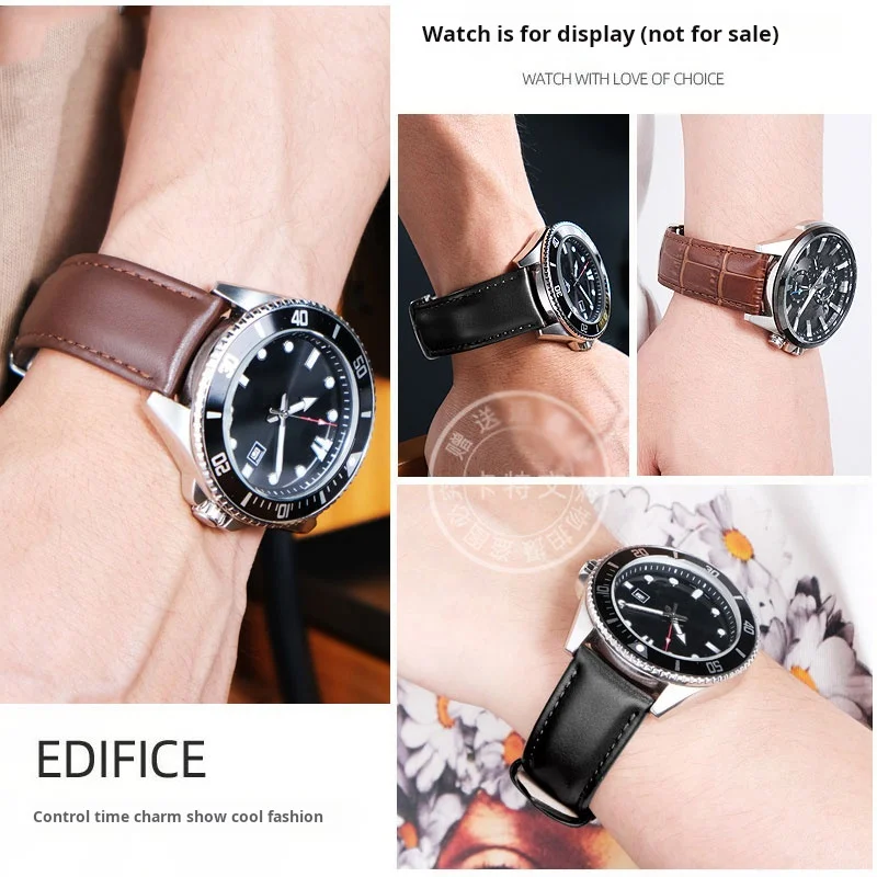New business style Genuine Leather Watch strap For Casio bem-501/506/307 Efr-303 Efb-650/550 EF-550 Dermis Men Watchband 20 22mm