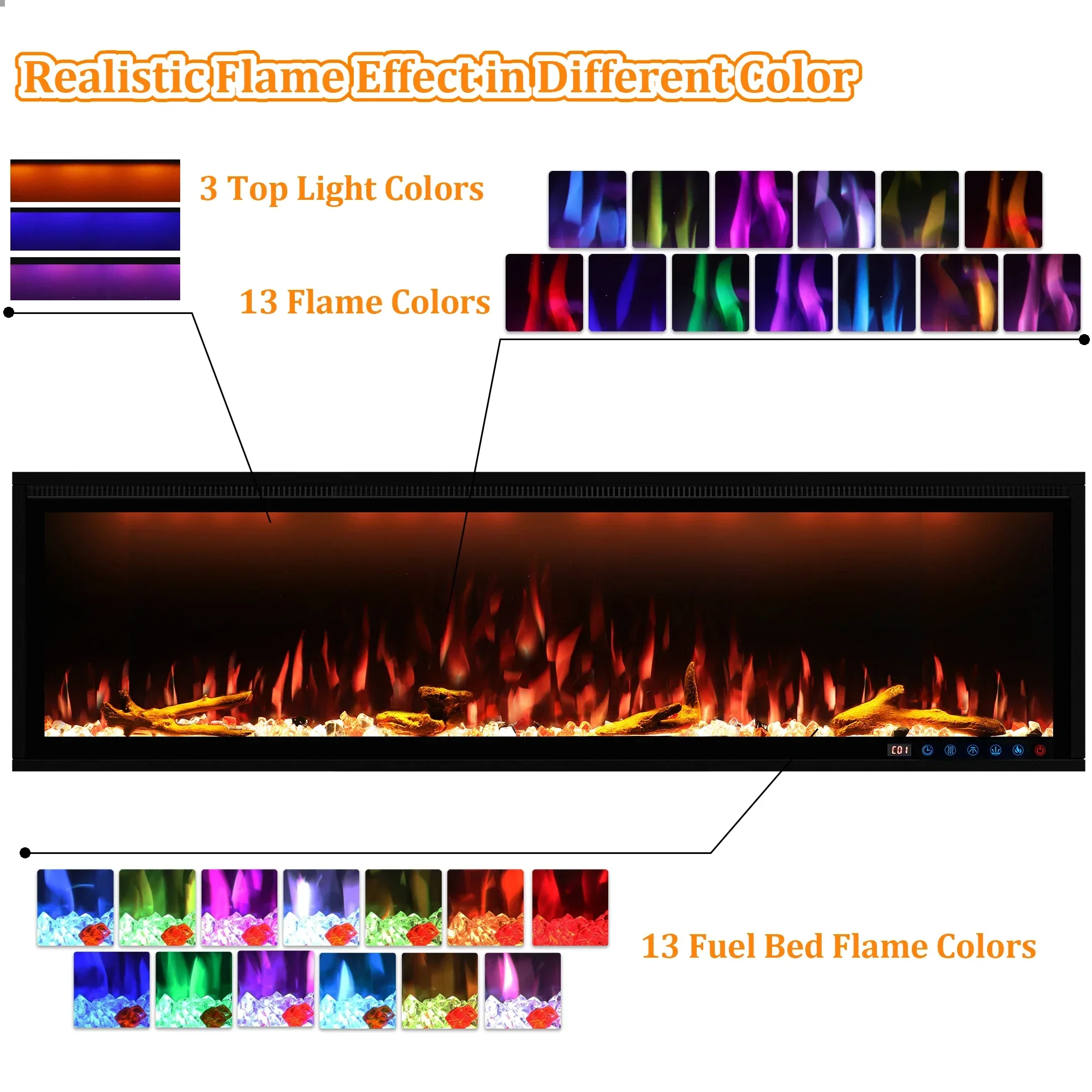 Luxstar 42 &quot50&quot 60 &quot74&quot 88 &quotумный оптовый электрический обогреватель настенное