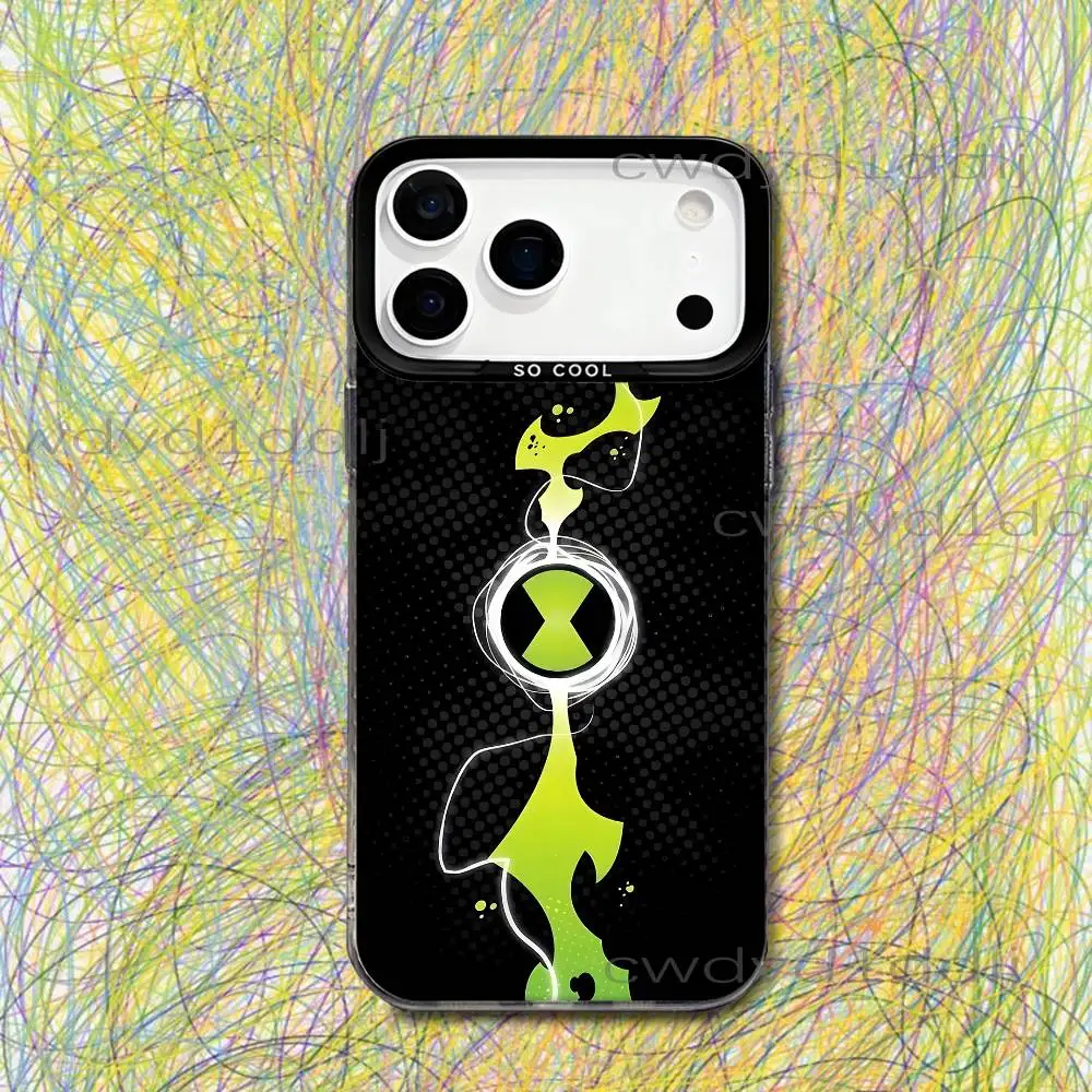 Фото Чехол для телефона B-Ben 10 O-Omnitrix Watch для iPhone 17, 16, 15, 14, 13, 12, X, 8, Pro, Max, Plus, SE4, Air, Mini HD, черный, матовый, IMD №5