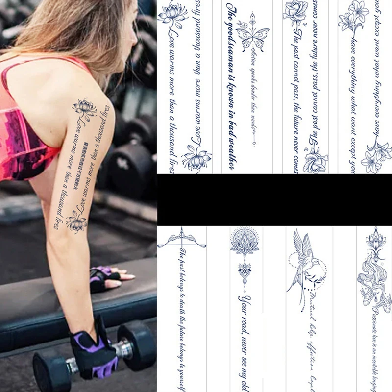 

Juice Ink Tattoos Body Art Lasting Waterproof Temporary Tattoo Sticker Eye Clock Tatoo Arm Fake Full Arm Tatto Women Men