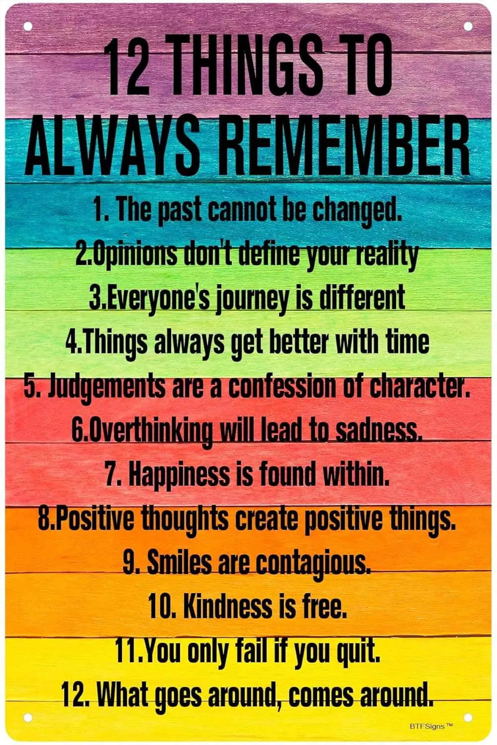 Motvte Sgn 12Thngs To lwys Пам'ятайте nsprtonl nd Uplftng Wll rt Decorton 12x16 nch