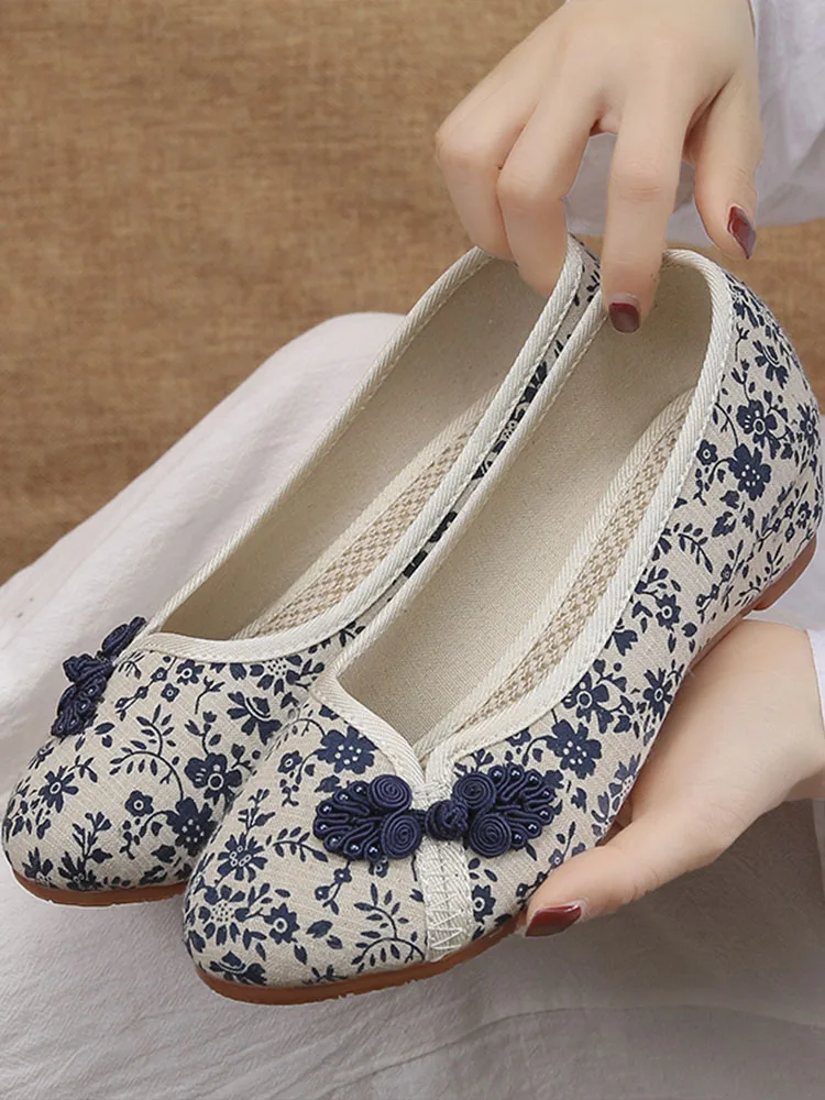 

Туфли женские с вышивкой, высокий каблук, Ретро стиль, плотная ткань, туфли-лодочки, лето 2022