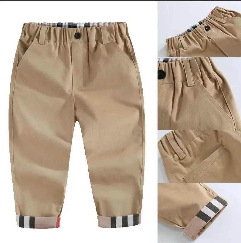 

Модные трендовые весенние клетчатые брюки для мальчиков 2023, Повседневная осенняя одежда для младенцев, высококачественные спортивные брюки для новорожденных