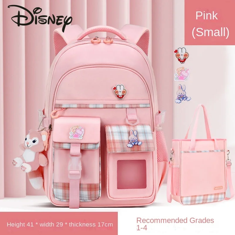 Disney 2023 New Girls' Backpack Fashion High Quality Student Backpack Cartoon Small Fresh Lightweight Girls' School Backpack