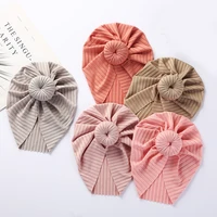 24pclot newborn ribbed knit turban babes donuts head wraps hat for kid girl boys beanie cap toddler headwraps hat baby headband