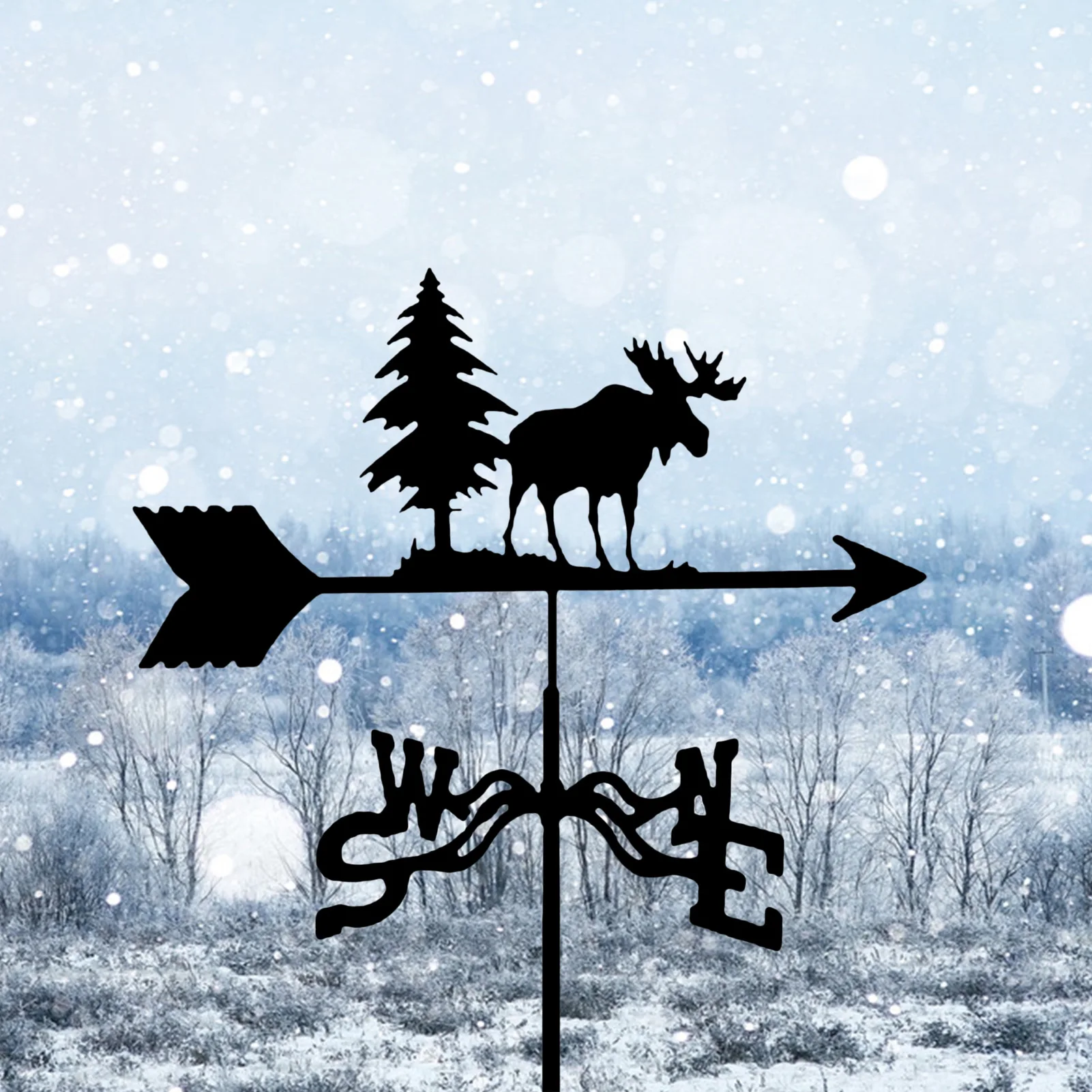 

22.83inch Holiday Design Weather Vane Spinner Wind Direction Farm Scene Stake For Garden Yard Decoration Garden Weathervane