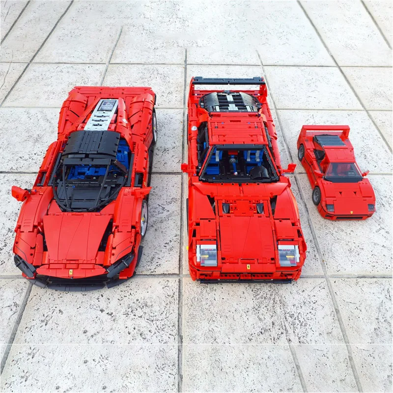 Технические креативные супер спортивные автомобили феррарид F40 MOC 42143 Daytona SP3