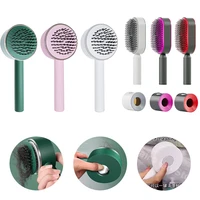 self cleaning hair brush for women one key cleaning hair loss airbag massage scalp comb anti static hairbrush dropshipping