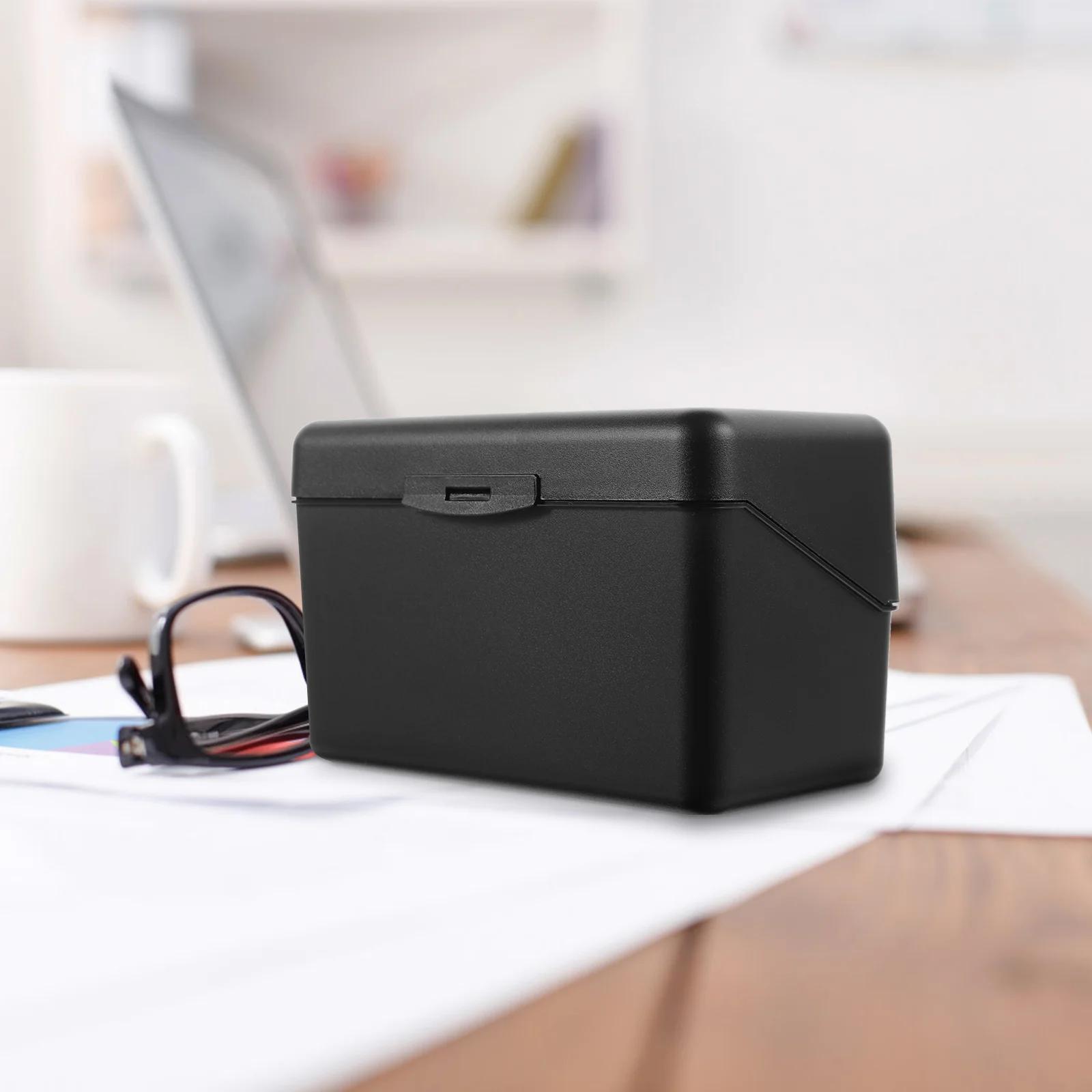 

Card Box Business Storage Holder Office Cards Name Organizer Plastic Stand Display Rack Accessory Stands