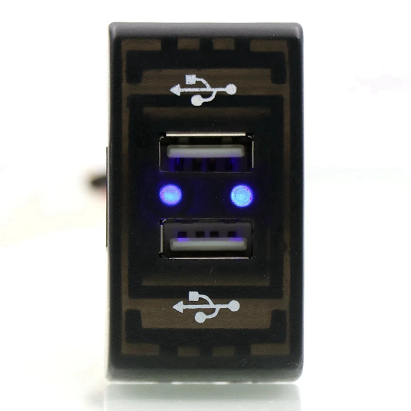 2 шт. автомобильное зарядное устройство с двумя USB-портами 5 В 1 А