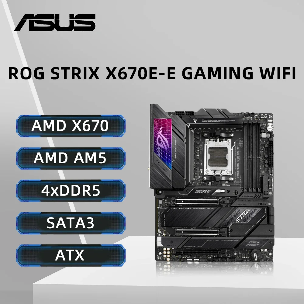 Материнская плата ASUS ROG STRIX X670E-E GAMING WIFI с поддержкой 7900X 7800X3D 7600 7500F Процессор DDR5 8000