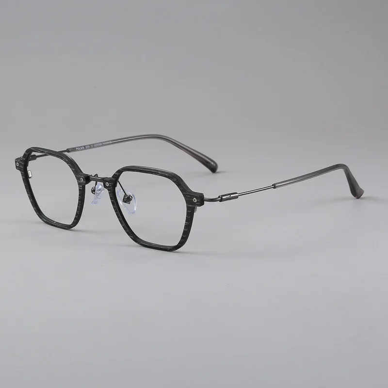 

Designer Brand Polygon Acetate Titanium Eyeglasses Top Quality Gold Classical Handmade Men Prescription Glasses Women Eyewear