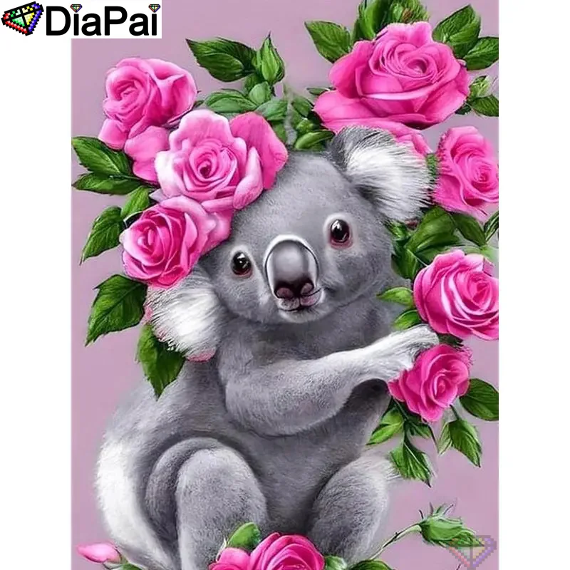

Полноформатная Алмазная вышивка DIAPAI, «сделай сам», 5D алмазная живопись, вышивка крестиком, «животное коала», полное сверление, декор для домашней комнаты