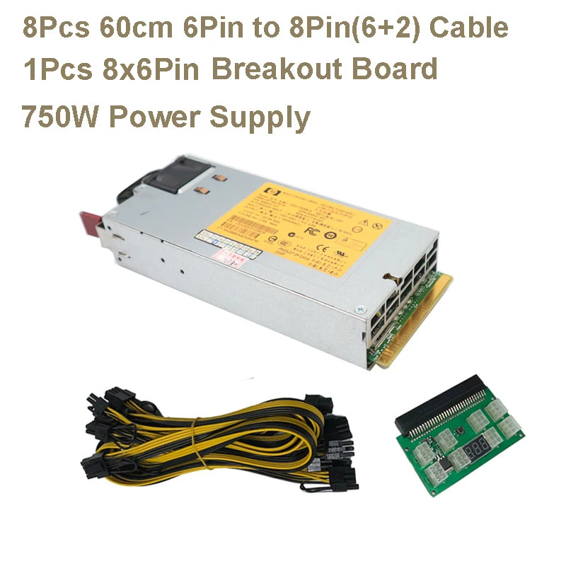 

For HP DL380 G6 G7 750W Server Power HSTNS-PL18 511778-001 DPS-750RB A Power Supply Mining блок питания для пк