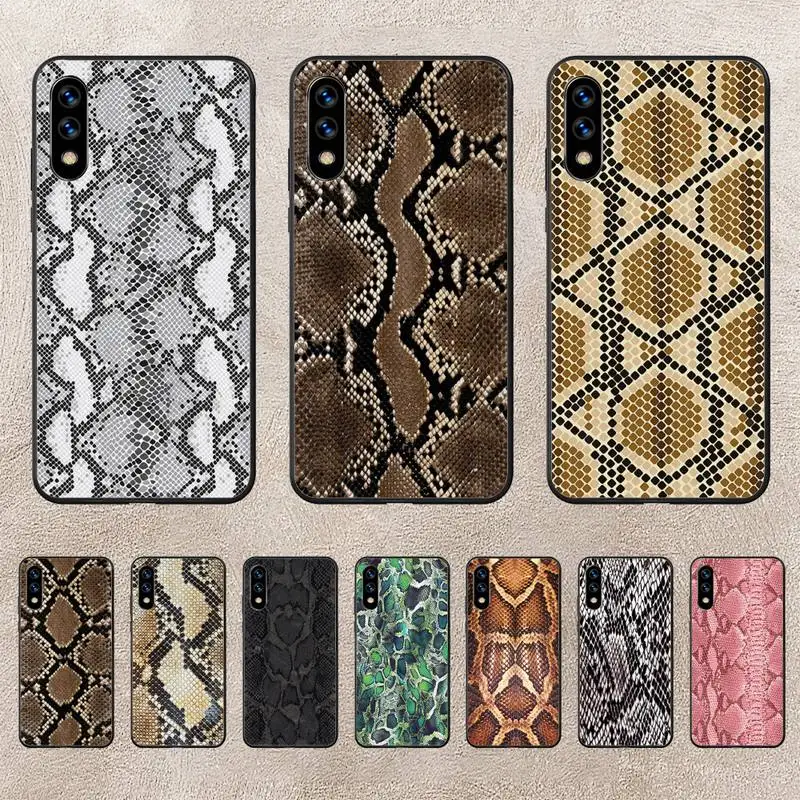 

YSnake Skin Phone Case For Huawei G7 G8 P7 P8 P9 P10 P20 P30 Lite Mini Pro P Smart Plus Cove Fundas