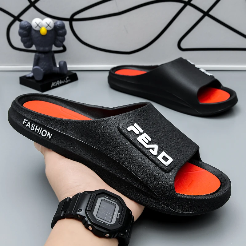 Women's thick soled cloud slippers summer beach Eva soft soled slippers casual men's and women's indoor bathroom non-slip shoes