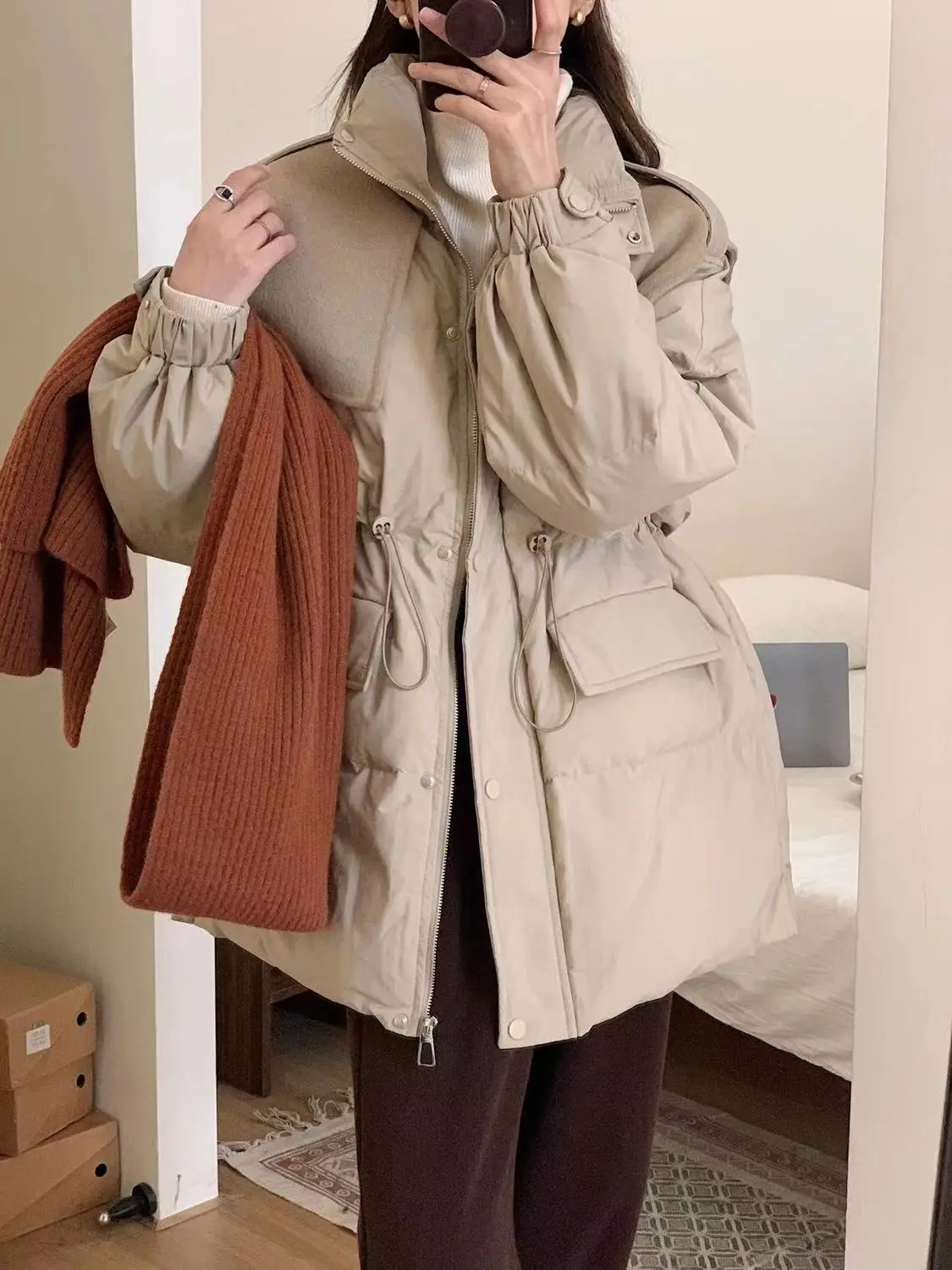 

2023 Winter Women's Down Jackets Ultra Light Warm Casual Coat Female Puffer Jacket Korean Version Winter New Parka Overcoat D38