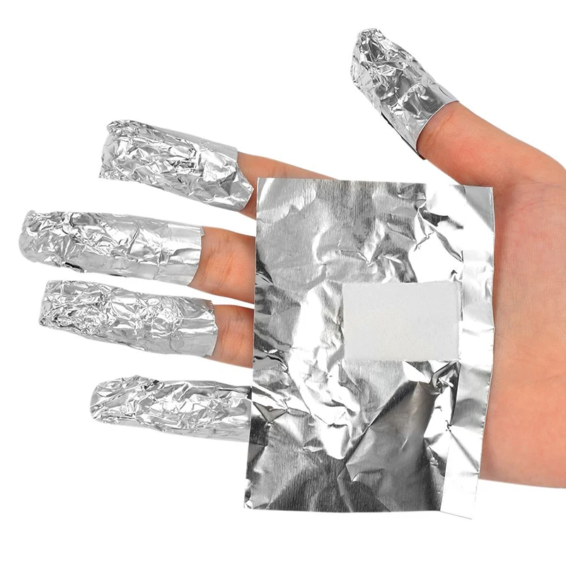 

100pcs Aluminium Foil Nail Polish Remover With Acetone UV Gel Manicure Cleaner Wrap Paper Salon Nails Removal Tool Accessories