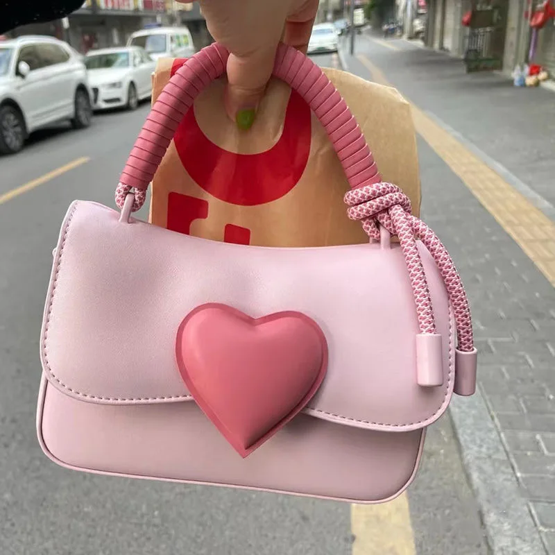 Женские кошельки через плечо с бантом сумочки в форме сердца дизайнерский