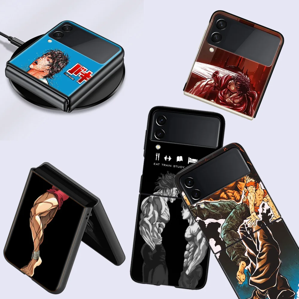 Demonic Mantis Hanma от Vertei Baki чехол для сотового телефона Samsung Galaxy Z Flip 5 5G 6 4 3 Black Coque Hard PC L