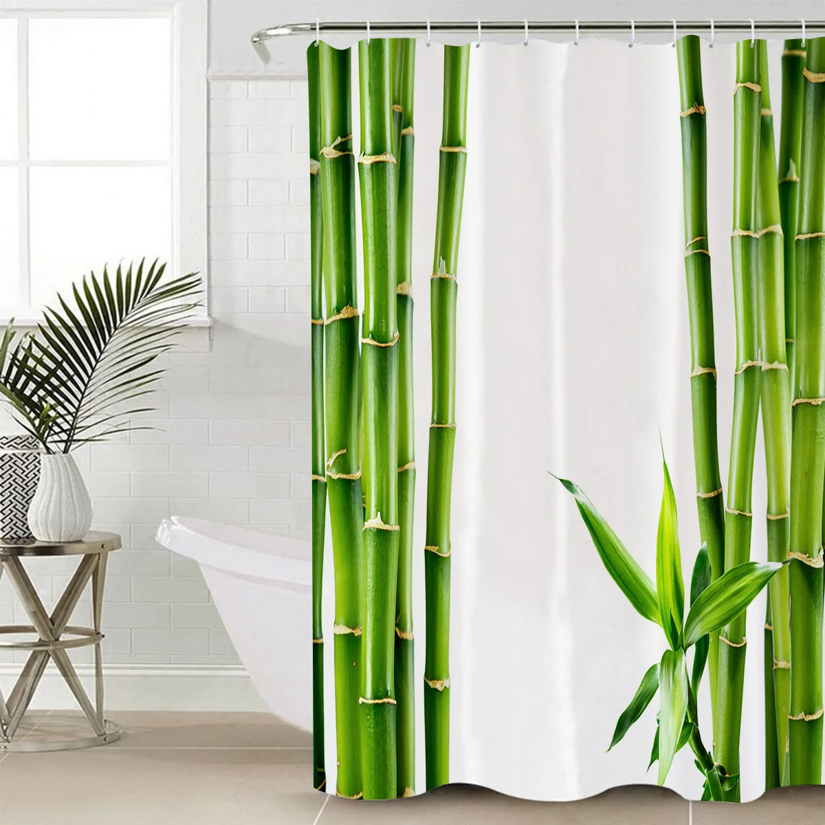 

Занавеска из экологически чистого бамбука для ванной комнаты, водонепроницаемая штора из полиэстера, в современном стиле, домашний декор, а...