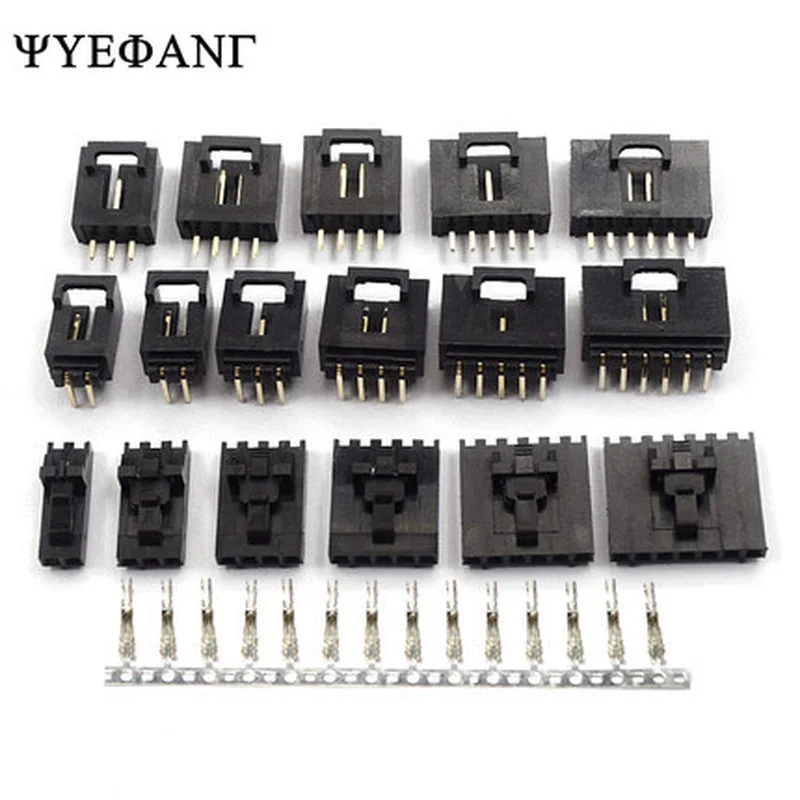 5sets MX2.54 TJC8 Dupont Connector Curved / Straight pin Header + Housing Terminal 2P 3P 4P 5P 6P With Belt Buckle Single Row |