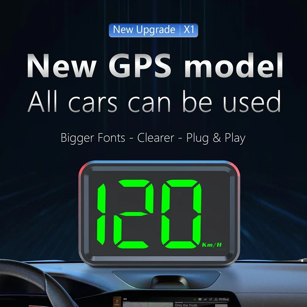 MPH Km/H Автомобильный цифровой спидометр HUD Проекционный дисплей GPS Цифровой
