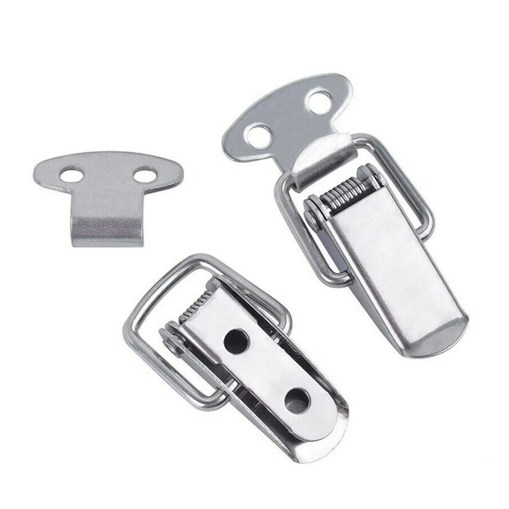 

4pcs Stainless Steel Toggle Latches Durable Spring Loaded Clamp Case Suitcase Box Window Hardware Tool Box Lock Clips