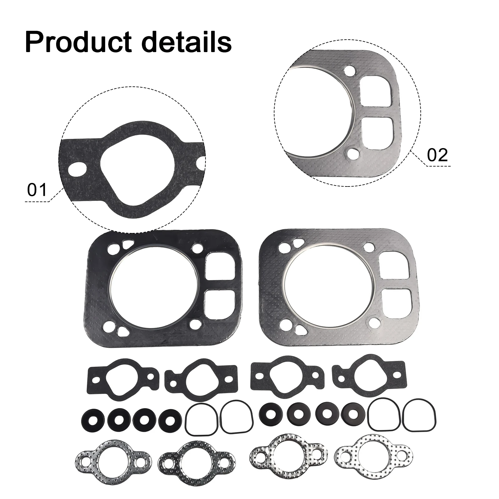 

Gasket Kit Cylinder Head Durable Environmental Cushioning Garden Tools Home Improvement Replacement Part 2pcs/set