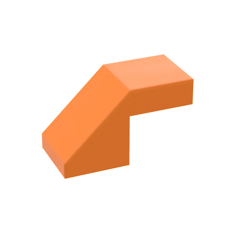 WeBrick 10 шт. 28192 39729 Наклон 45 ° 2x1 с перевернутым вырезом 2/3 без шпильки строительные