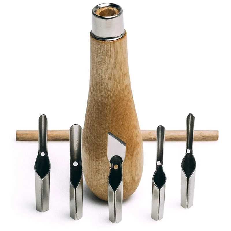 Lino Block Cutting Rubber Stamp Carving Tools With 5 Blade Wood Handle Printmaking Set |