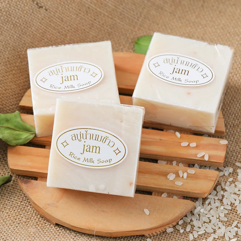 

JAM Rice Milk Soap 65g Original Thailand Import Rice Milk Soap Whitening Soap Goat صابون Handmade Soap for Face Savon Cleaning