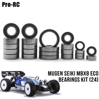 For MUGEN SEIKI MBX8 ECO Rubber Sealed Bearings Kit (24 Pcs)