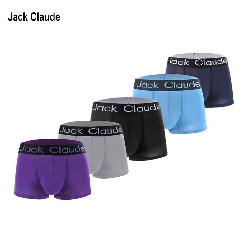 JackClaude Men Boxer Briefs Bokserki Meskie Underwear Sexy Lingerie Ropa Interior Hombre Pantie Sous Vetement Shorts Underpants