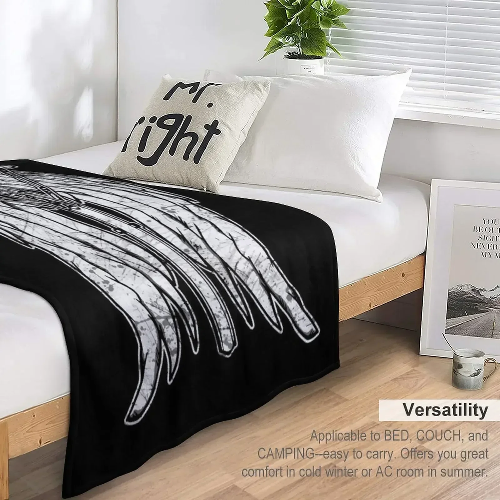 Крылья ангела и арбалет (грязное) пледы одеяла для ребенка плюшевые очень большие