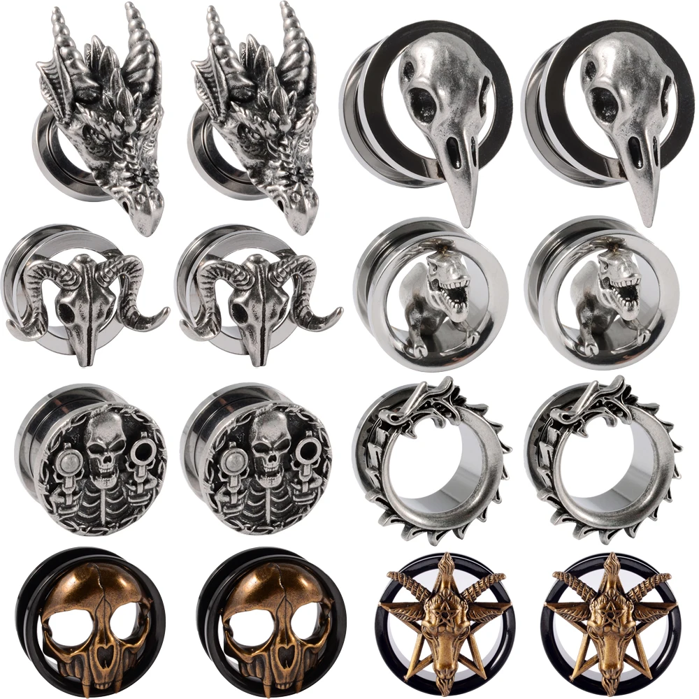 Acryl Liebe Schwarz Weiß Herzförmige Hohl Transparent Ohr Gauge Piercing Klar Ohr Tunnel Ohr Expander 4mm-25mm – Detail 3