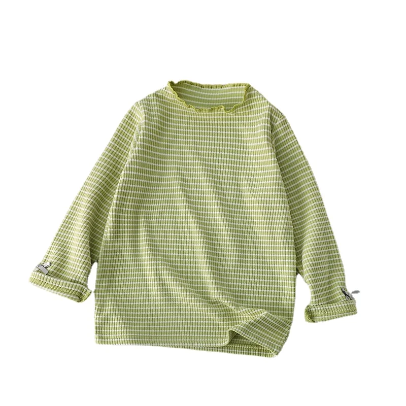 

Детская футболка, весна-осень, хлопковые топы с длинным рукавом для девочек, однотонная детская блузка, нижняя детская одежда, Ropa De Niña