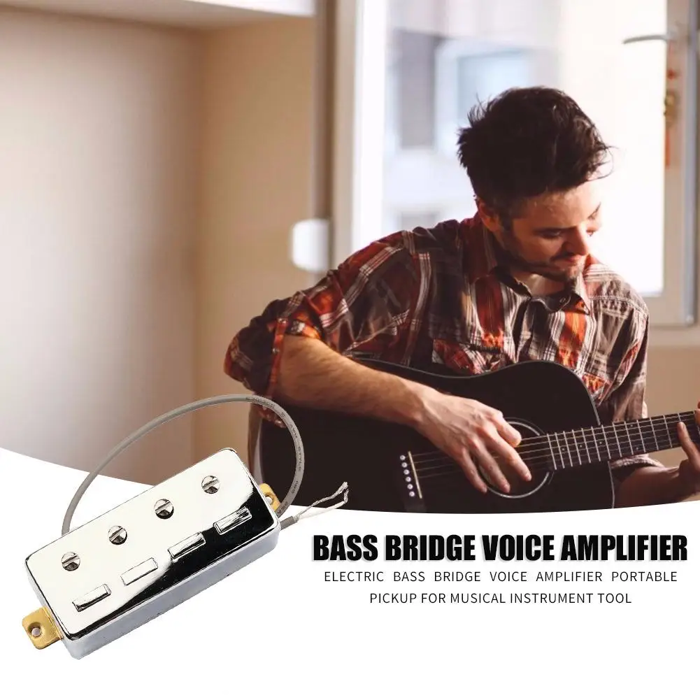 

1pc Musical Pickup Instruments Accessories Electric Bass Practical Easy to Use Long Service Life Major Bridge Voice Amplifier