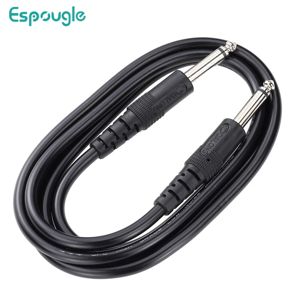 

1.5m 6.35mm Male to Male 6.35mm Stereo Audio Cable for Mixer Amplifier Monitor Headphone Guitar Synths Keyboard Shielded Cords