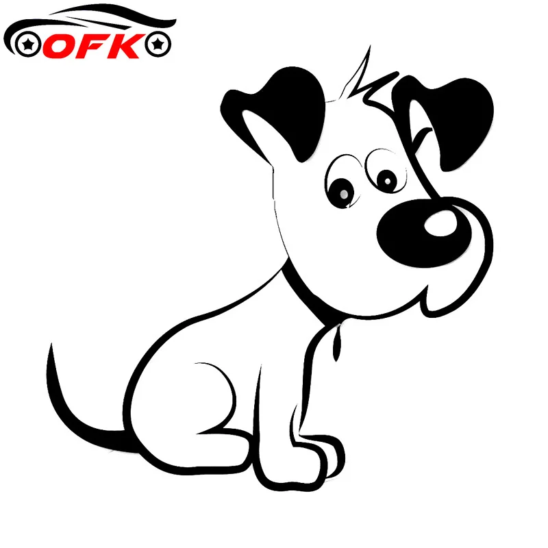 

Cute Dog Animal Vinyl Car Accessories Decor Stickers Black/Silver.