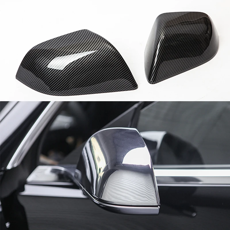 

For Tesla Model 3 Model Car Rearview Mirror Cover Auto Exterior Accessories ABS Door Side Rear View Mirror Shell Replacement