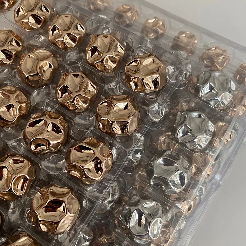 

6pcs Gold Large Alloy Sewing Buttons For Coats Jacket Tweed Replace Needlework Accessories Clothing Decorative Diy Crafts Supply