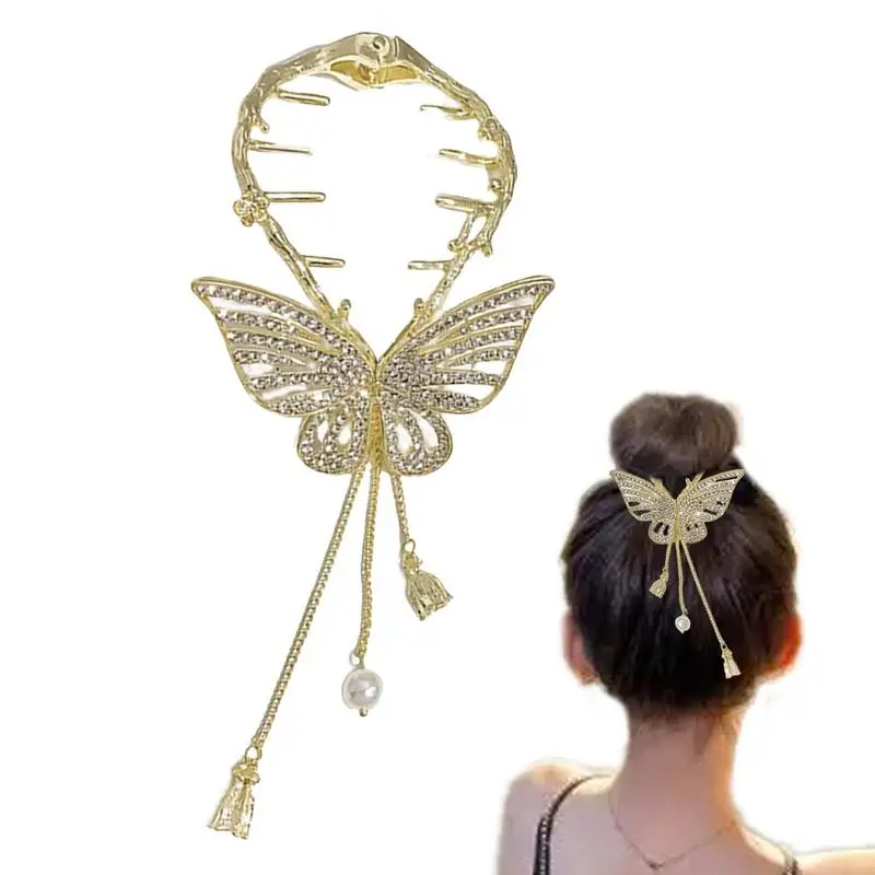 

New Butterflies Hair Claws Clips Christmas Braided Butterfly Available In 2 Colors Costume Accessories For Women Girls