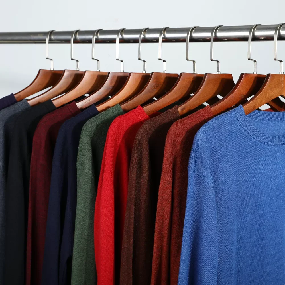 

2022New Colors Men's Casual Knit Sweater 2022 Autumn Winter New Slim Fit Pullover Wool Cashmere Sweater Men Brand Clothes