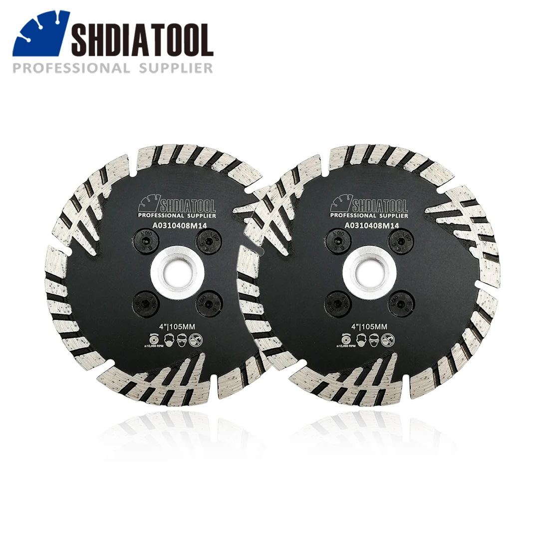 

Алмазные пильные диски SHDIATOOL, комплект из 2 алмазных дисков для резки бетона, 4 дюйма/105 м, с косым защитным наконечником