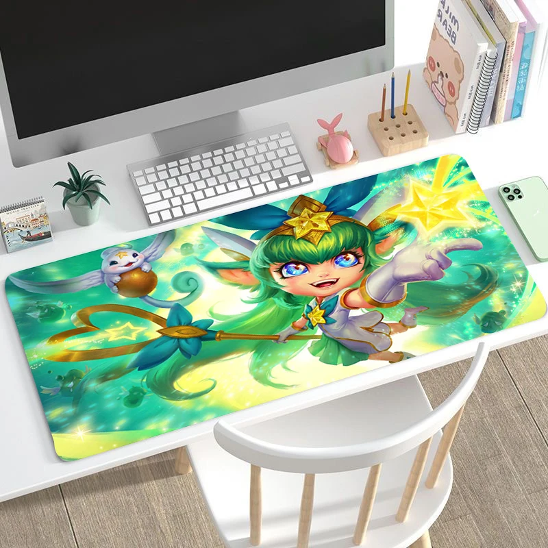 

Mouse Pads Kawaii Pad Lulu League of Legends Anime Gaming Mat Xxl Rubber Gamer Pc Accessories Keyboard Mats Deskmat Mause Large